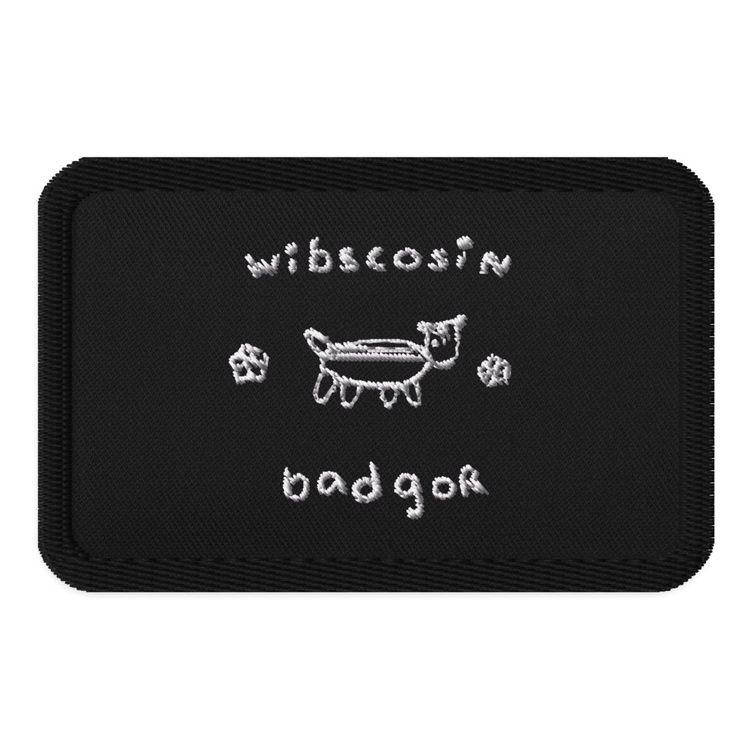 Embroidered patches- wibsosin badgor!!!!